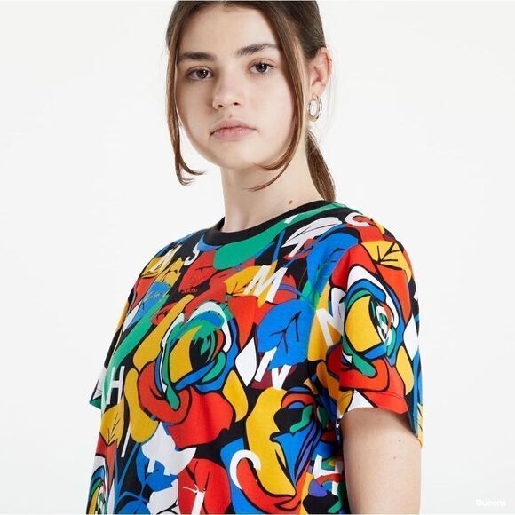 Adidas X Richi Mnisi Floral Art Tee Shirt Women's Size Medium M Designer Edition - Picture 4 of 10